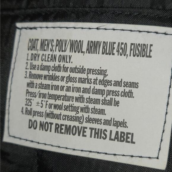 De Rossi & Son Army Blue 450 Mens Size 38RC Dress Uniform Jacket Coat Wool Blend - Picture 14 of 14